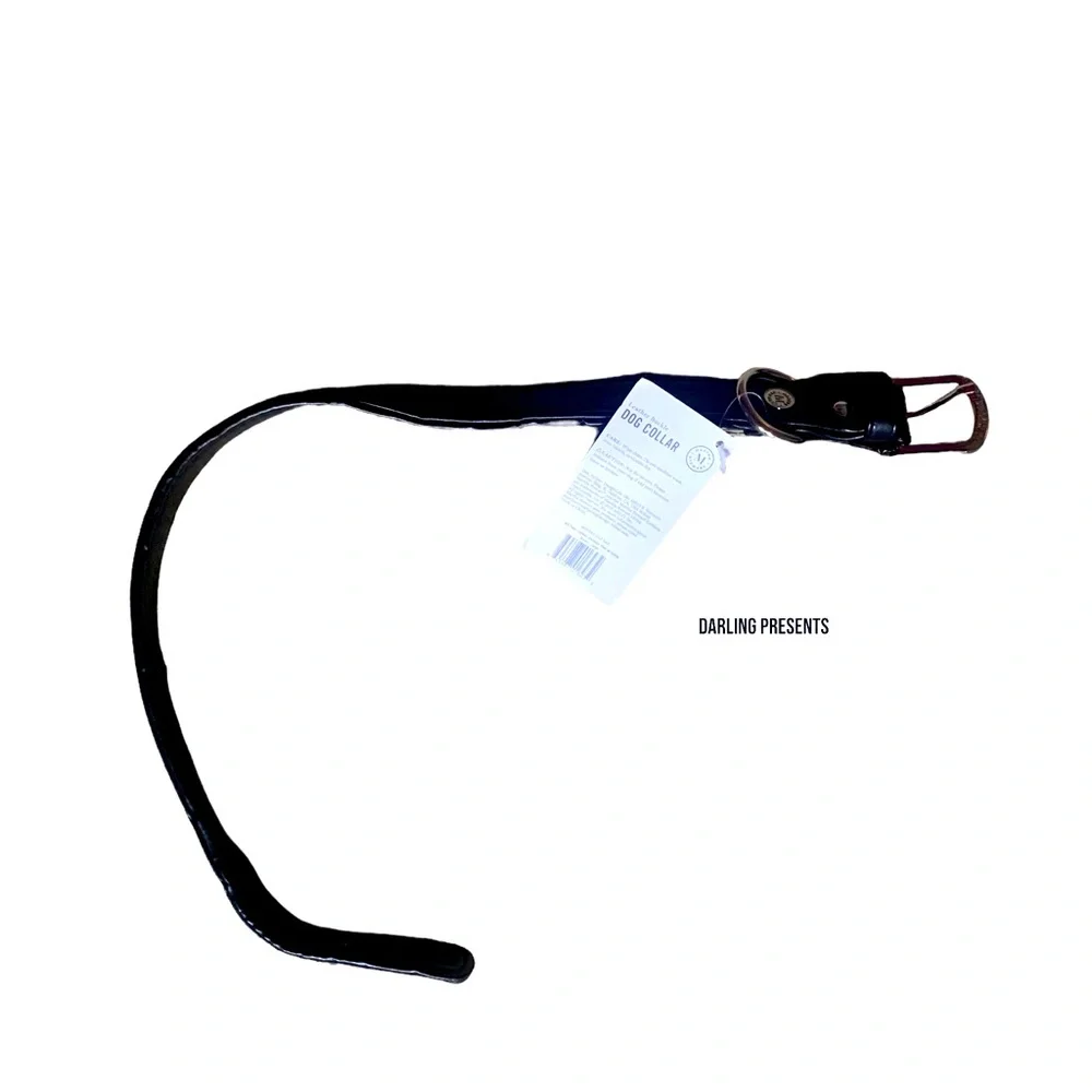 Martha Stewart Vegan Leather Dog Collar Color Black Size 20/L